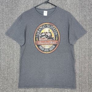 Vintage Durango Silverton T-Shirt Mens Medium Gray Narrow Gauge Railroad Train